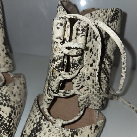 Steve Madden Waarner Women's Snakeskin Ultra High Stiletto Heel Mules Size 8.5 - Picture 6 of 13